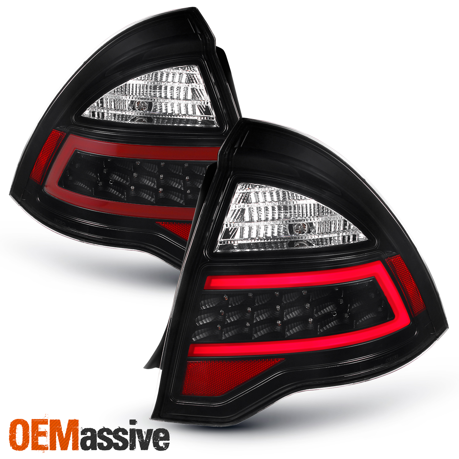 Fit 2010 2011 2012 Ford Fusion Black Full LED Signal DRL Tube Tail Lights | eBay 2011 Ford Fusion Tail Light Bulb Replacement
